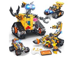 Robot Building Kit Kids & Adults 4-in-1 Rechargeable RC Robotics Kit Bricks New