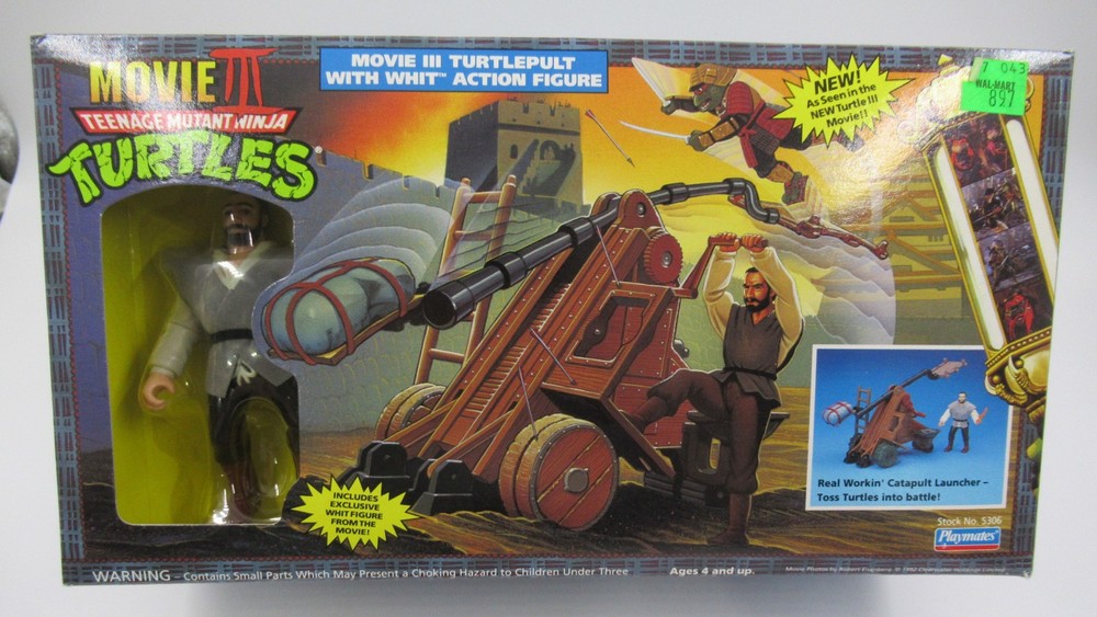 Teenage Mutant Ninja Turtles Turtlepult With Whit Figure Set TMNT The Movie: III