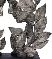 Nemesis Now Natural Emotion – Love 31cm, Resin, Silver, Touching Heads Leaves Sc
