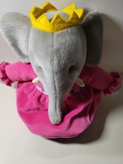 Babar CELESTE 15″ Plush Toy Elephant Queen By Gund 1989 Vintage