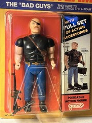 Vintage Galoob A-Team Python Bad Guys Action Figure New On Card, Unpunched 1983