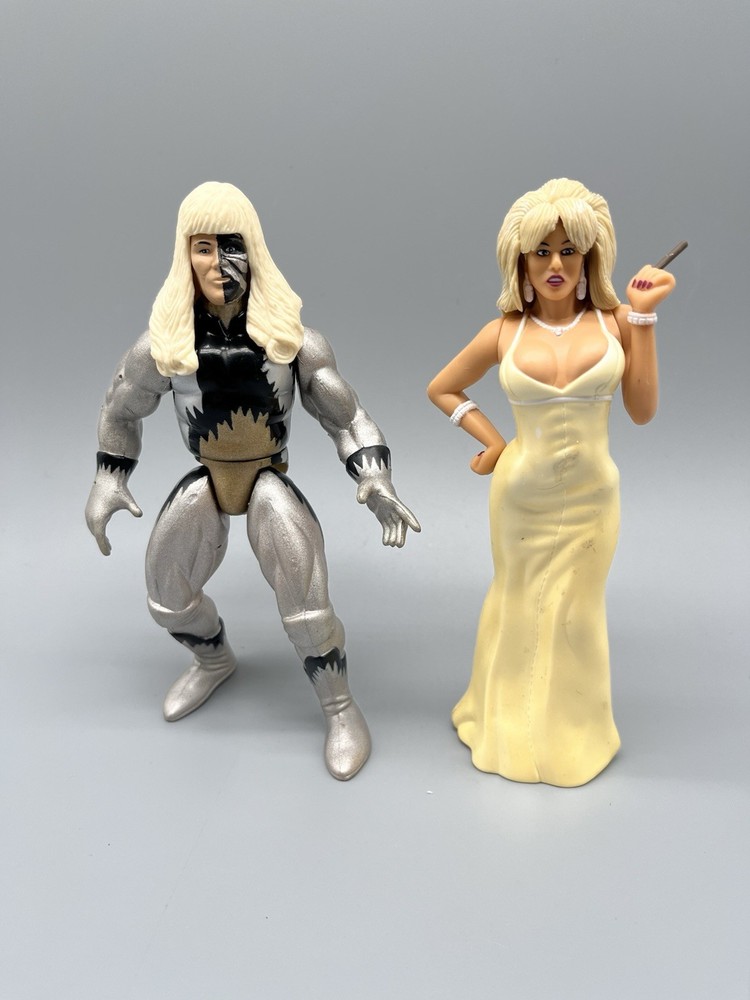 1998 Jakks WWF WWE Wrestling Goldust & Marlena 2 Tuff Series 1 Figures BCA