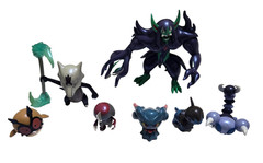 Pokemon Battle Action Figure Lot of 7 Skorupi Misdreavis Grimmsnarl Hoothoot