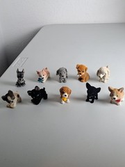 VTG. Mixed Lot of 10 PUPPY IN MY POCKET Mini Flocked Dog Figures