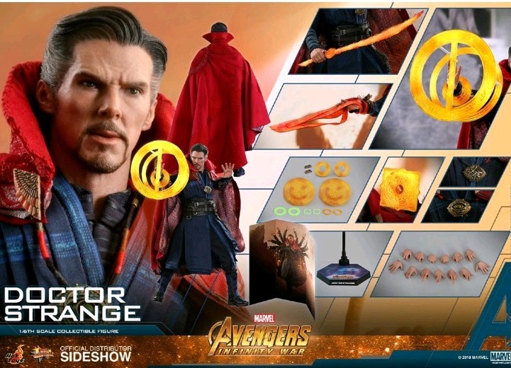 🔥 Hot Toys MMS 484 Avengers 3 Infinity War Doctor Strange 1/6 Action Figure NEW