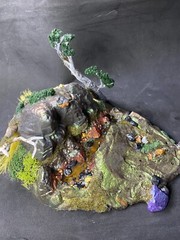 Lava Light Up Action Figure Base Custom Designed 7″x 10″ Diorama Tabletop Gaming