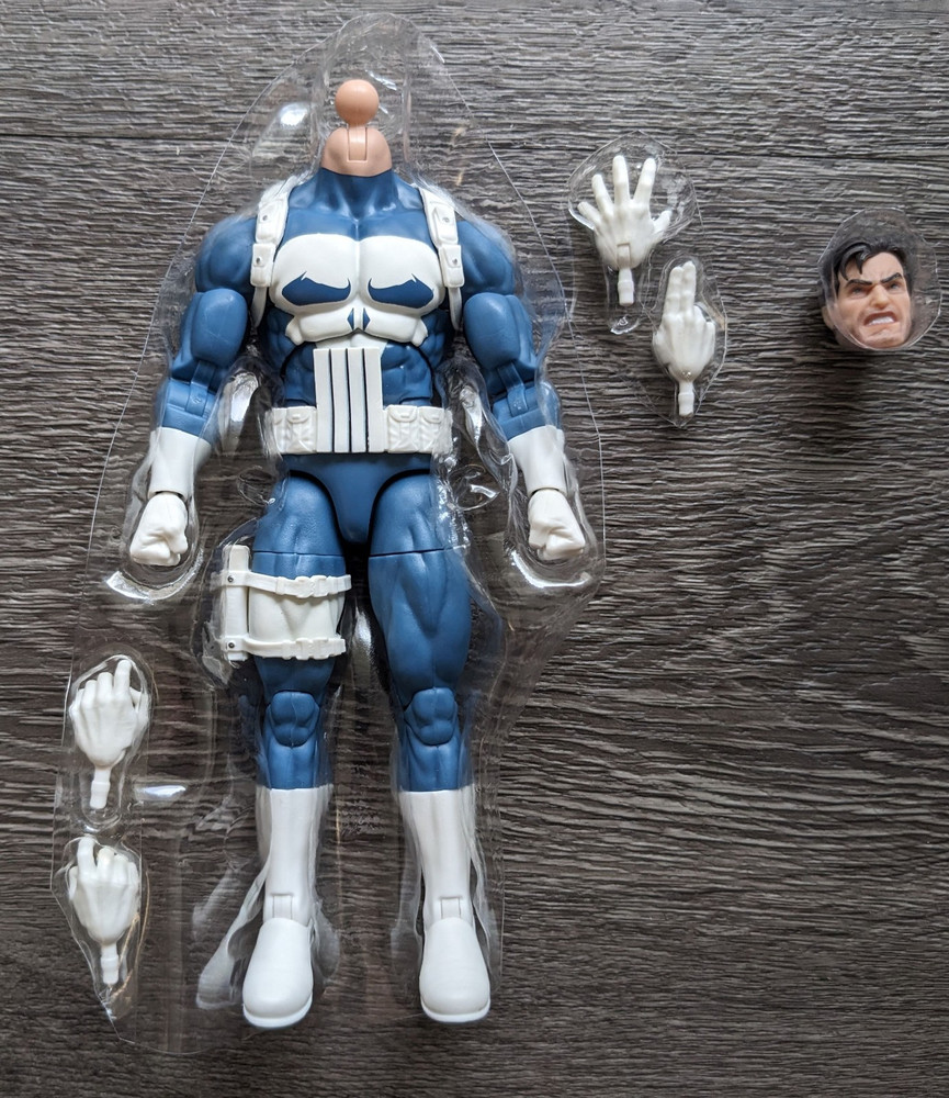 Marvel Legends Gamerverse PUNISHER FIGURE w/ Angry Head Only) (Nick Fury 2 Pack)