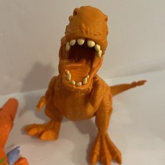 Zuru Smashers Mega Dinosaur Orange T-Rex Spinosaurus. Figures only. Lot of 2.
