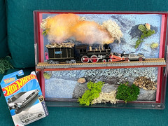 BACK TO THE FUTURE TRAIN DISPLAY custom 1 of a kind its not a card and hot whee