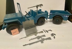 GI JOE 1960S/70S EMPIRE USA AIR FORCE JEEP/TRAILER WITH EQUIPMENT