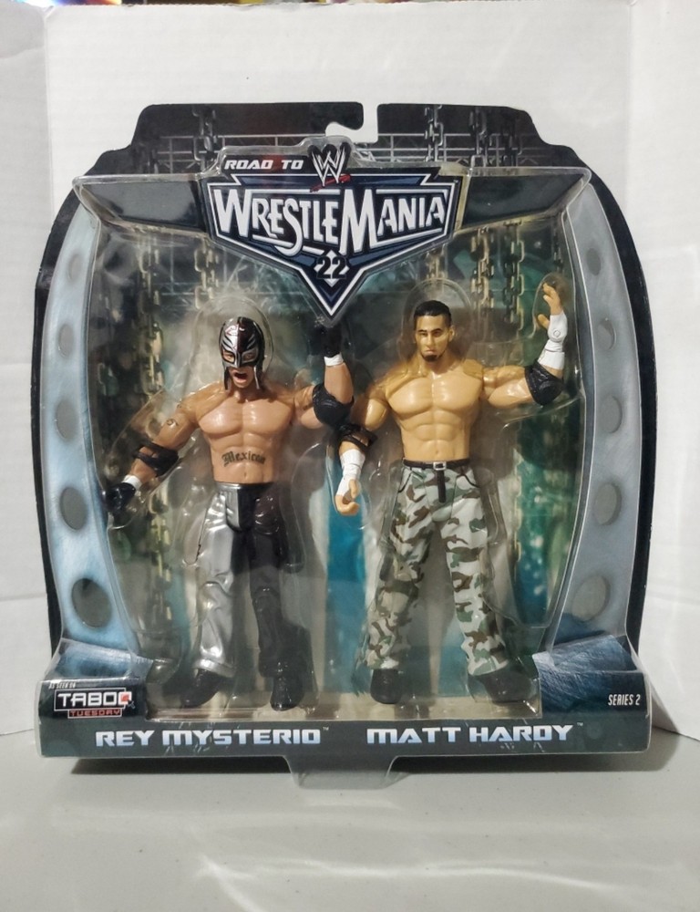 REY MYSTERIO MATT HARDY Road to Wrestlemania 22 NEW Series 2 WWE Jakks 2006 WWF