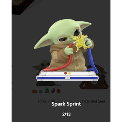 POP MART Star Wars Grogu Tiny but Mighty Figure, Spark Sprint, Open Box, New