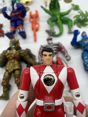 Vintage Power Rangers Figure Lot Flip Head Pink Red Green Yellow Peckster Zedd