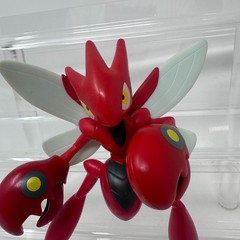 Pokemon Scizor Figure Jazwares Battle Action Feature Red Posable Monster 4″ READ