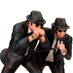 The Blues Brothers Jake and Elwood 7-Inch Figure Set With Light-Up Stage