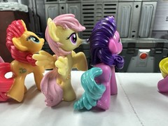 My Little Pony MLP G4 Mini Pony Shimmer Fluttershy Yellow Lot Of 8 Mini Figures