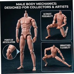 MX02-A 1/6 Scale Europe Skin Male Figure Body Model Toy Fit For Head