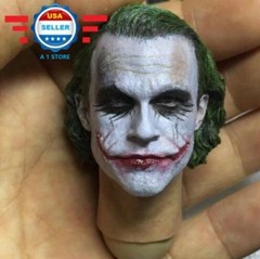 1/6 Scale Joker Heath Ledger Head Sculpt for 12” Male Figure body