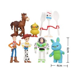 7Pcs Toy Story 4 Action Figures Set Woody Buzz Jessie Forky Model Doll – no box