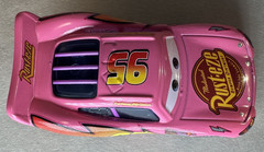 Disney Pixar Cars Hot Pink Lightning McQueen Diecast 1:55 FC Rust-Eze Piston Cup