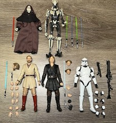 Sh Figuarts Star Wars Revenge Of The Sith Hasbro Black Series Lot Obi Anakin Lot