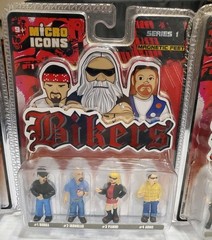 Set Of 3 Micro Icons Bikers Series 1 .All have magnetic feet 2000-2009 Original