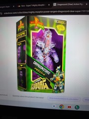 Super7 Mighty Morphin Power Rangers Super Cyborg Dragonzord: Clear – 11in. -New
