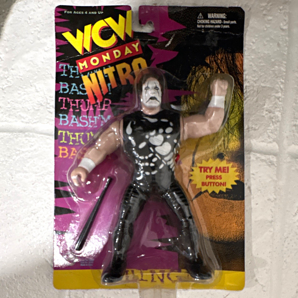 Original San Francisco Toymakers WCW Monday Nitro Sting Sound Figure w/ Bat 1997