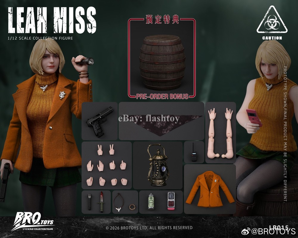 Presale BROTOYS LR015 1/12 Leah Miss Ashley Female Action Figure W/ Movable Eyes