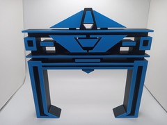 Retro Recognizer / Collector for Tron action figures and lightcycle toys Blk/Blu