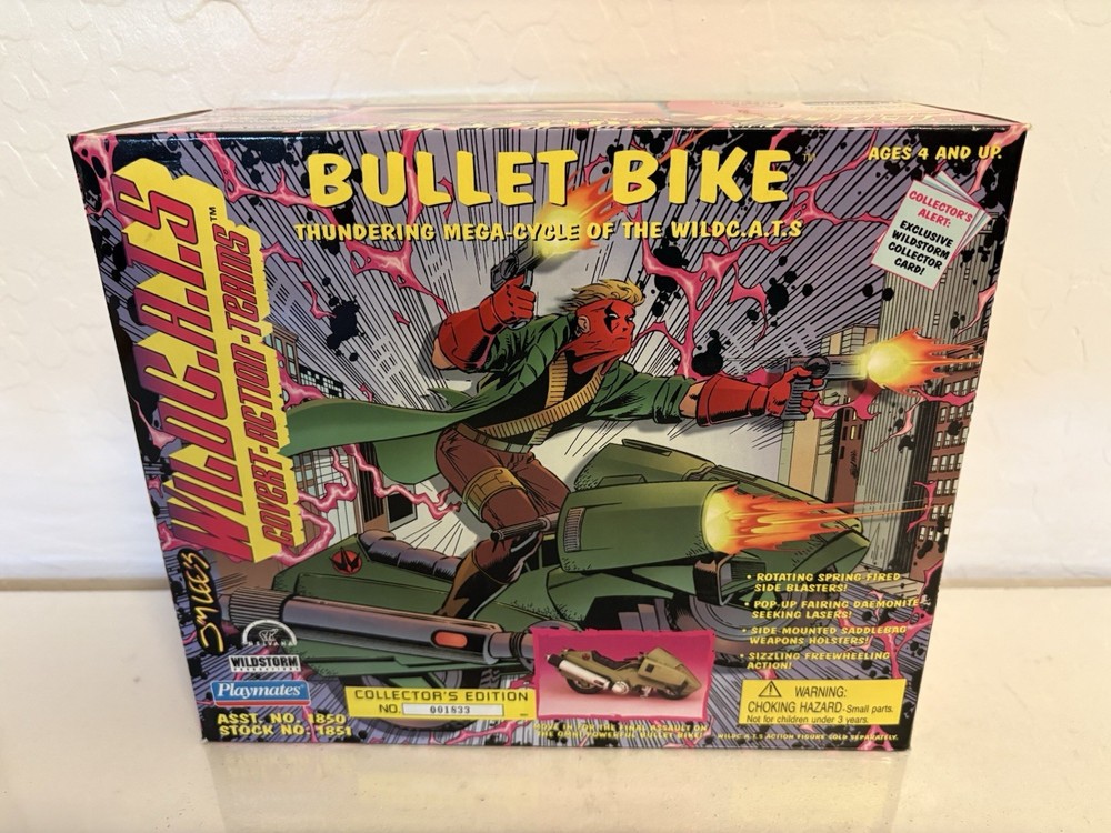 1995 Vintage Wild C.A.T.S Bullet Bike Jim Lee Playmates – CLEAN, NIB, SEALED!