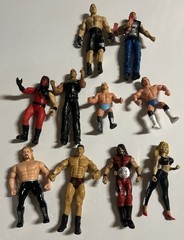 Lot of 10 WWE Wrestling Action Figures Mixed Wrestlers Mattel Jakks Vintage Toys
