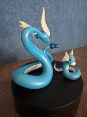 Dragonair and Dratini Figure Set – New Style Pokemon – TAKARA TOMY – Brand New