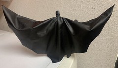 Custom Batman Thomas Wayne Leather Wired Cape 1/12 DC Multiverse NOT FIGURE