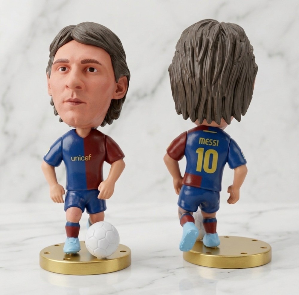 Lionel Messi Barcelona 2009 Treble Kit Action Figure Collectible Soccer 2.5″ Toy