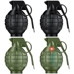 4 Pcs Realistic Toy Hand Grenades for Military Role Play – Educate & Entertain