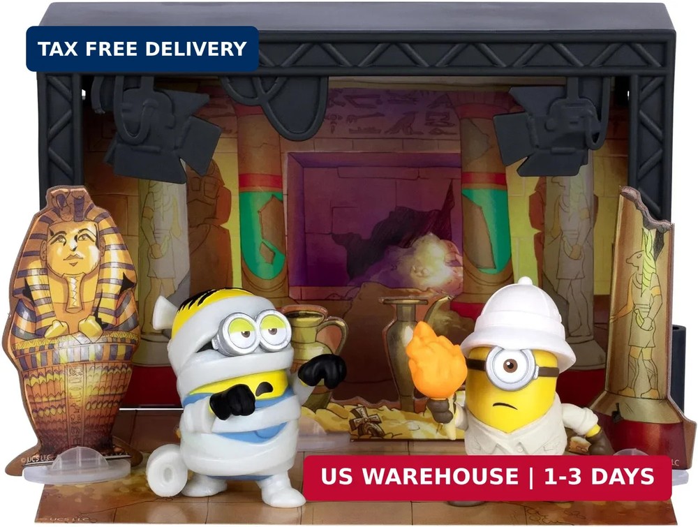 Illumination’s Minions & Monsters Mummy Temple Sound Stage, 3 to Collect and Con