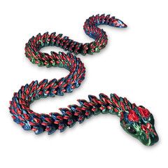 Lot 4 Articulated Snake Fidget Toys 3D Printed Flexible Desk Toy Gift – 21″