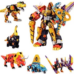 SAMG Miniforce Dino Emperor 5-in-1 Transforming Dinosaur Robot Action Figure,14+