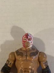 2010 WWE Rey Mysterio Action Figure Pink And White 619 Gear WWE NJPW Lucha