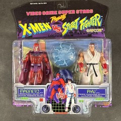 MAGNETO VS. RYU ACTION FIGURE STREET FIGHTER VS X-MEN MARVEL CAPCOM TOY BIZ VINT