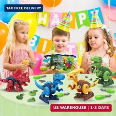 Dinosaur Toys for 3, 4, 5, 6, 7 Year Old Boys, Take Apart Toys with Electric Dri