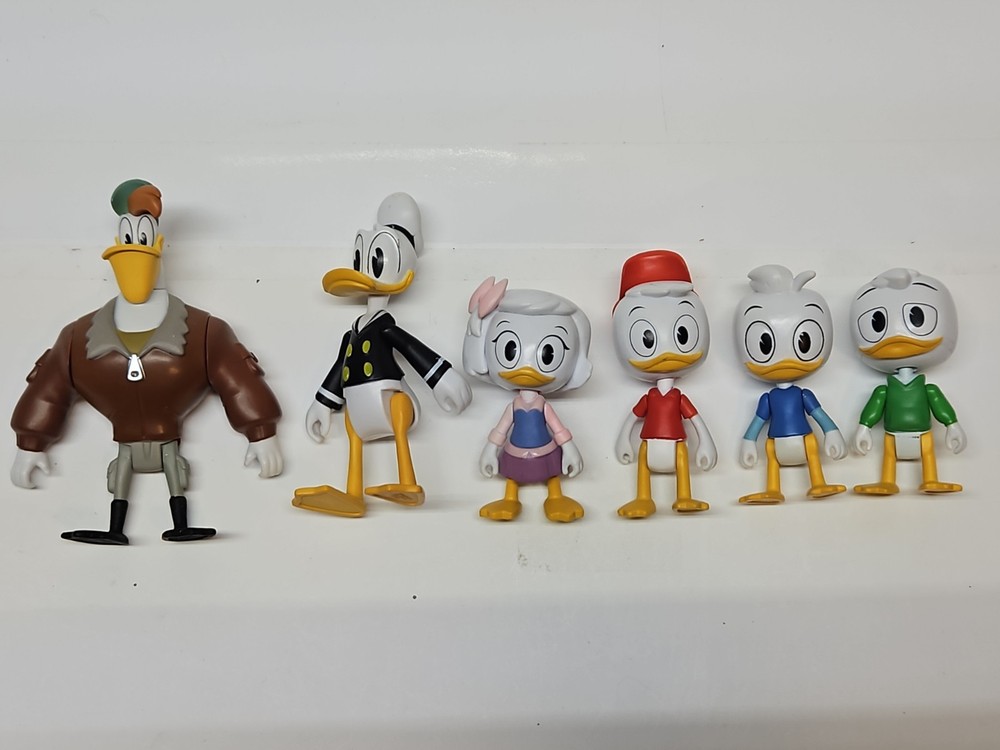 DISNEY DUCKTALES LAUNCHPAD MCQUACK FIGURE LOT HUEY DEWEY LOUIE WEBBY PHATMOJO