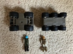 Vintage 1986 Coleco STARCOM Laser Rat And Rail Gunner Vehicles With 2 Figures