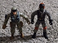 2 Chap Mei G.I. JOE Figures Pilot & Soldier Action Figures No Accessories