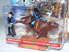 4 NOS 2004 PBR Micro Icon Series 1 Figures Bull Rider on Bull Trading Card Lot