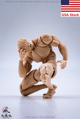 Wind Toys 1/12 Pale Flexible Doll Male Strong 6”Action Figure Joint Body w/Head