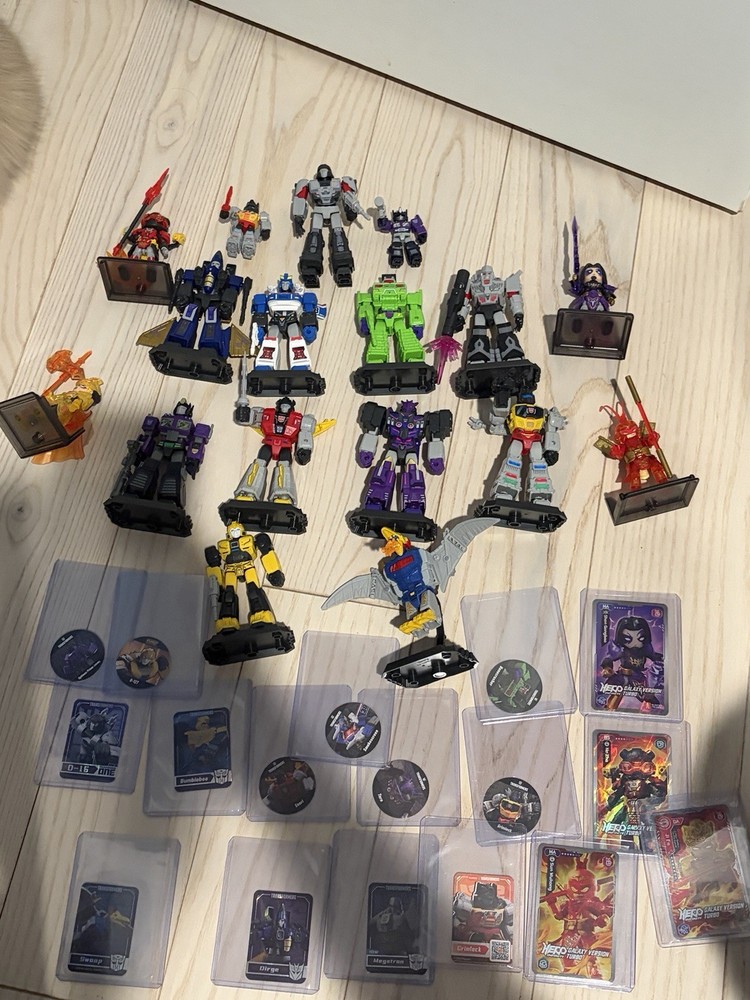 BLOKEES TRANSFORMERSGALAXY/DEFENDER LOT/HEROSPIRE WARRIOR LOT WITH CARDS