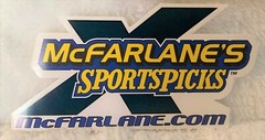 Todd McFarlane SPORTS PICKS Promo DECAL STICKER Comics Exclusive NEW Blue Yellow