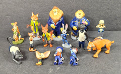 LARGE LOT OF 14 DISNEY ZOOTOPIA MOVIE PVC MIXED ACTION FIGURE TOYS